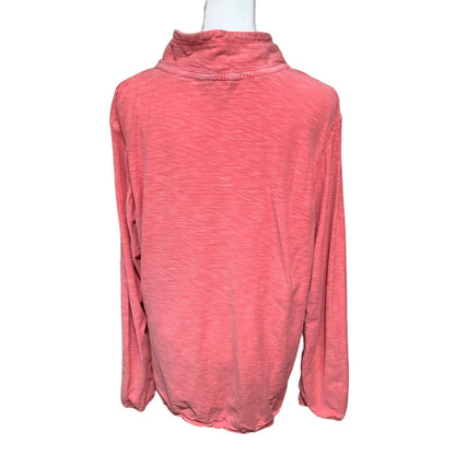 Tommy Bahama Red Heathered Quarter-Zip Sweatshirt L Casual, Athleisure, Beachy