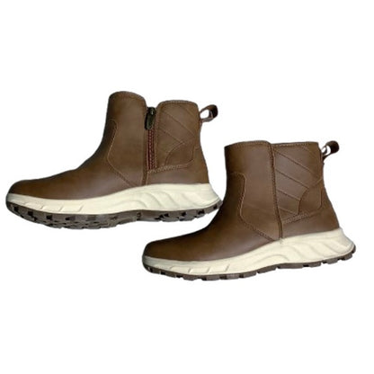 Khombu Brown Faux Fur Side Zip Boots Women’s 7M — Winter, Outdoor, Casual