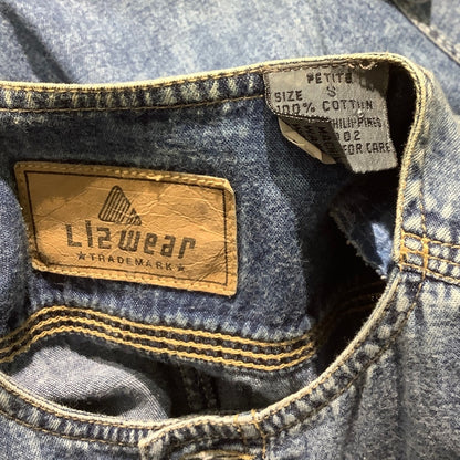 Lizwear Vintage Denim Jumpsuit Women’s Size S Petite – Retro, Utility, Belted