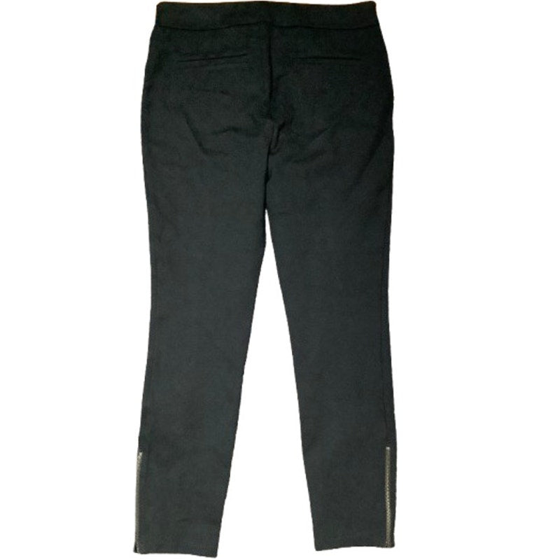 Anthropologie The Essential Slim Black Dress Pants with Ankle Zippers