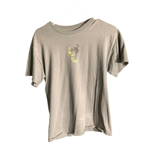 Empyre Men's M Light Gray Stay Lost Spiderweb Clock Graphic T-Shirt