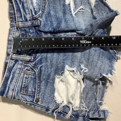 American Eagle Rigid Jean Shorts Women’s Size 000— Distressed, High Rise, Cutoff