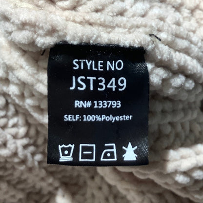 POL Light Tan V-Neck Knit Pullover Women’s Size S/M — Boho, Casual, Oversized