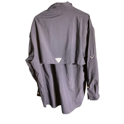 Columbia PFG Men Omni-Shade Shirt Navy Blue Size XL – Outdoors, Utility, Sporty