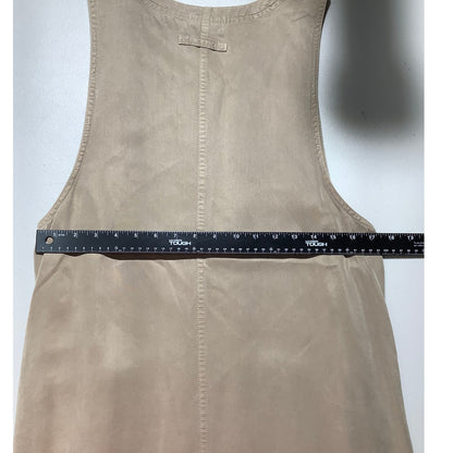 AKS Overall Dress, Beige, Women’s Size M — Relaxed Fit, Casual, Utility Style