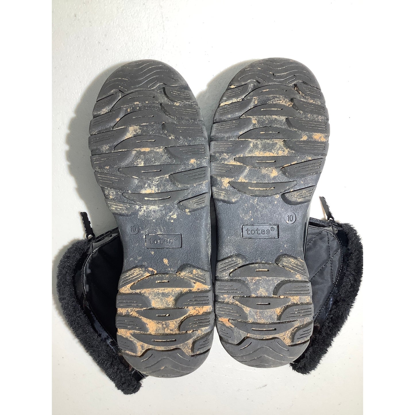 Totes Waterproof Winter Boots Black Women’s 10M — Insulated, Full Zip, Snow