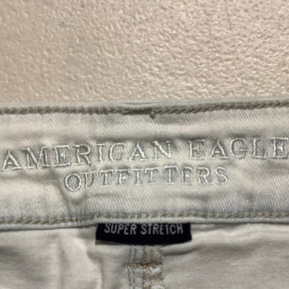 American Eagle Denim Shorts Women’s Size 12 — Super Stretch, Raw Hem, Casual