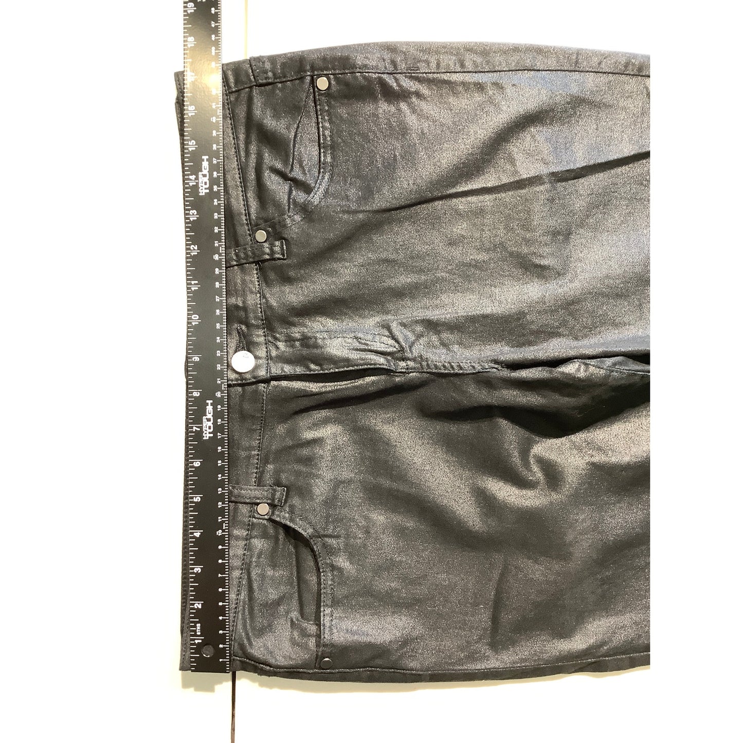NY&C Black Faux Leather Leggings Women’s Size 12 - Edgy, Moto, Street Style
