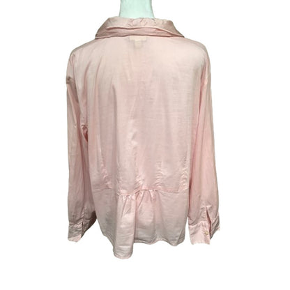 J. Jill Long Sleeve Button-Up L Pink Feminine Casual Comfortable Career Office