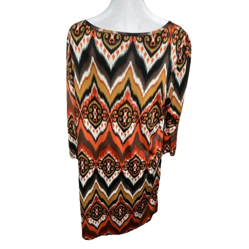 Ms. Bella D Multicolor Geometric Print Dress, Size XL – Boho, Retro, Statement