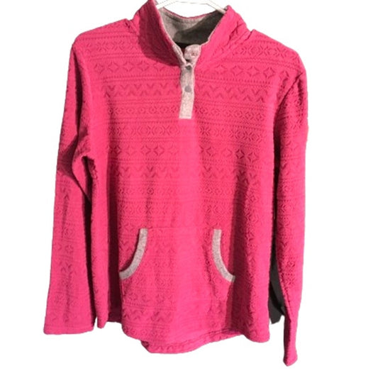 Cuddl Duds Magenta Fleece 1/4 Zip Pullover Size M - Cozy, Casual, Athleisure