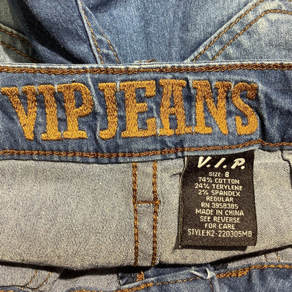 VIP Jeans Girls’ Size 8 Blue Denim Stretch Jeggings — Skinny, Casual, Everyday