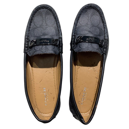 Coach Navy Blue Olive Monogram Loafers Women’s 5.5 — Preppy, Y2K, Designer