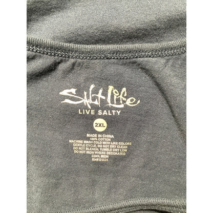 Salt Life Men’s 2XLSleeveless Tank Top — 100% Cotton, Live Salty, Coastal