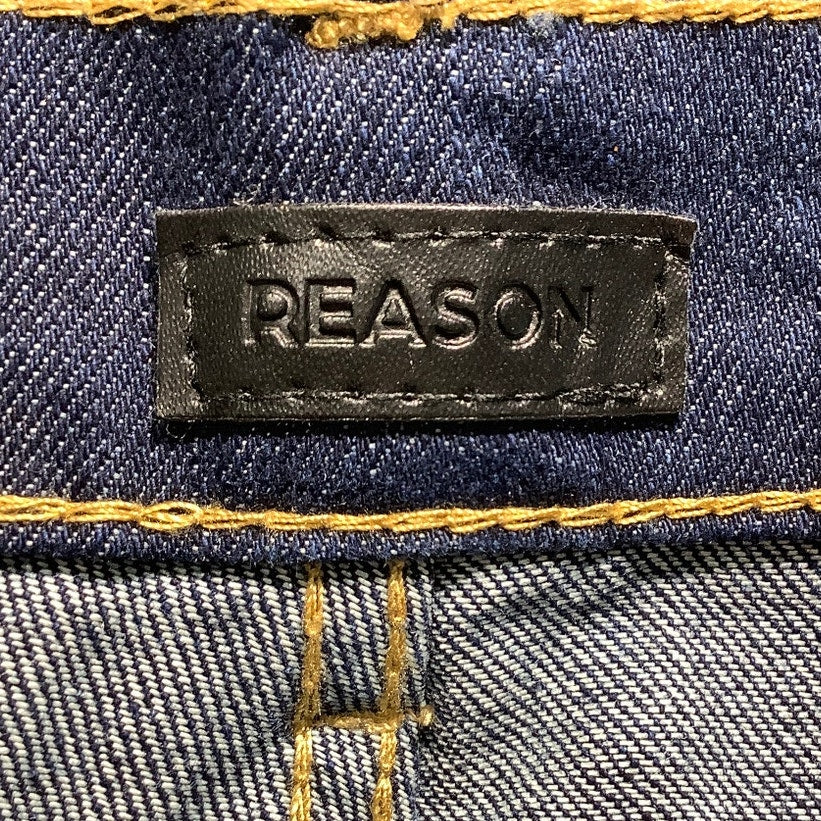 Reason Dark Wash Distressed Jeans Women's 38 — Streetwear, Grunge, Y2K
