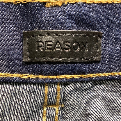 Reason Dark Wash Distressed Jeans Women's 38 — Streetwear, Grunge, Y2K